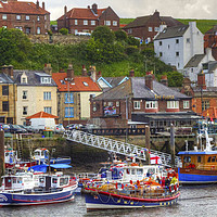 Buy canvas prints of Busy Whitby Harbour by Tom Gomez
