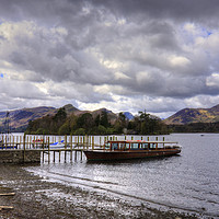 Buy canvas prints of Cruise boat at Derwentwater Pier by Tom Gomez