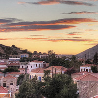 Buy canvas prints of Sunset over Nimborio by Tom Gomez