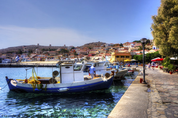 Fishing Boats of Halki Picture Board by Tom Gomez