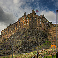 Buy canvas prints of The Castle from the Grassmarket by Tom Gomez