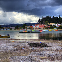 Buy canvas prints of The Beach Side of Sidari Strip by Tom Gomez