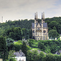 Buy canvas prints of The Apollinariskirche at Remagen by Tom Gomez