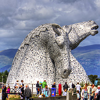 Buy canvas prints of Come see the Kelpies by Tom Gomez