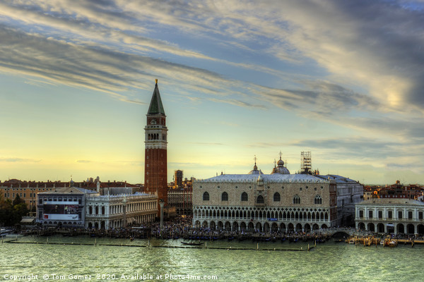 The Piazza in Venice Picture Board by Tom Gomez