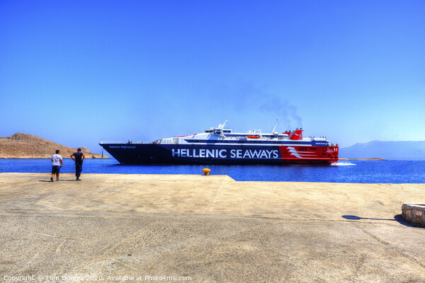 Hellenic Highspeed Ferry Picture Board by Tom Gomez