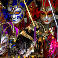 Buy canvas prints of Venetian Masks by Tom Gomez
