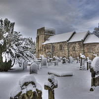 Buy canvas prints of St Cuthberts in the snow by Tom Gomez