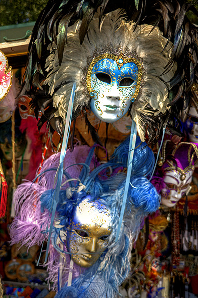 Carnival Masks Picture Board by Tom Gomez
