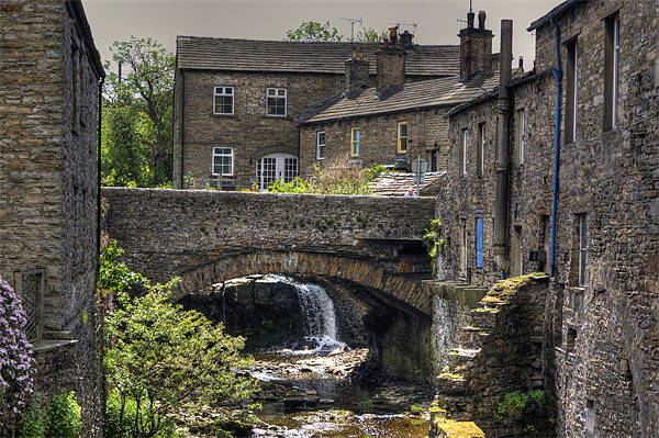 Bridge in Hawes Picture Board by Tom Gomez