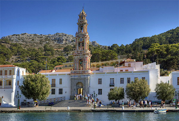 The Monastery on Symi Picture Board by Tom Gomez