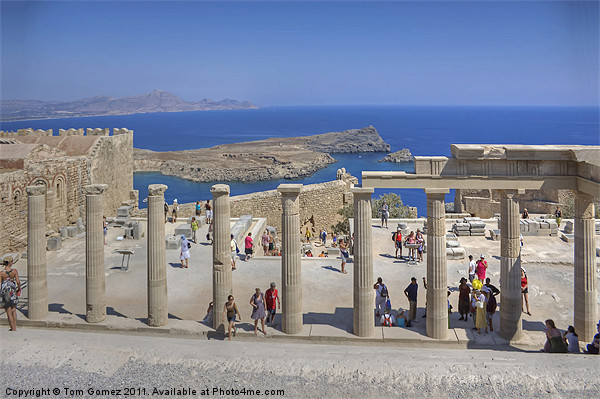 Lindos Stoa Picture Board by Tom Gomez