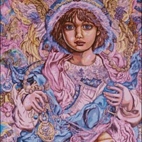Buy canvas prints of Yumi Sugai. Archangel Chamuel.cross stitch pattern by Yumi Sugai
