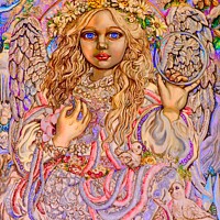 Buy canvas prints of Yumi Sugai. Angel of January and February. by Yumi Sugai