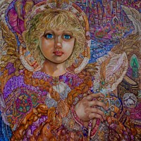 Buy canvas prints of Yumi Sugai. Archangel Metatron. by Yumi Sugai
