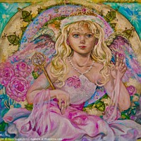 Buy canvas prints of Yumi Sugai.The angel of the pink sapphire. by Yumi Sugai