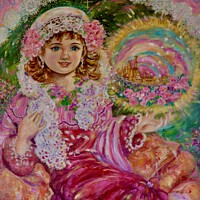 Buy canvas prints of Yumi Sugai. The princess of the saint paulia. by Yumi Sugai
