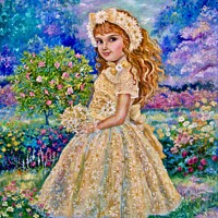Buy canvas prints of Yumi Sugai. Daisy fairy. by Yumi Sugai