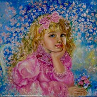 Buy canvas prints of Yumi Sugai. Cherry blossom angel. by Yumi Sugai