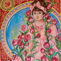 Buy canvas prints of Yumi Sugai. Tulip fairy. by Yumi Sugai
