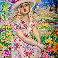 Buy canvas prints of Yumi Sugai. summer fairy. by Yumi Sugai