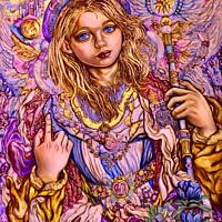 Buy canvas prints of Yumi Sugai.Healing Archangel Raphael.  by Yumi Sugai