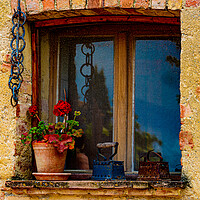 Buy canvas prints of Rustic Italian Farm Window by Chris Lord