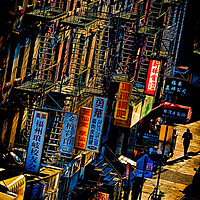 Buy canvas prints of A Chinatown Sunset by Chris Lord