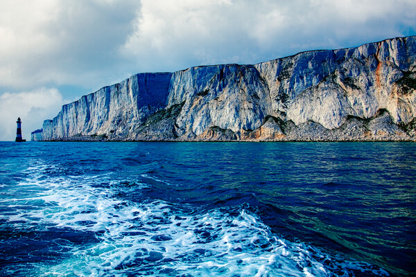 Beachy Head From The Sea Picture Board by Chris Lord