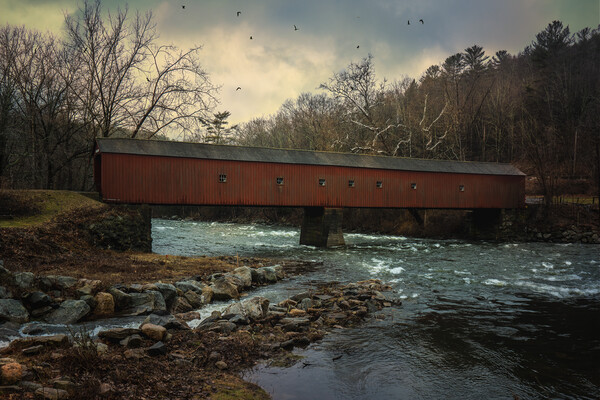 The West Cornwall Covered Bridge Picture Board by Chris Lord