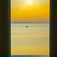 Buy canvas prints of Rowing Into The Sunrise by Chris Lord