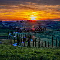 Buy canvas prints of Sunset At The Lovely Val D'Orcia by Chris Lord