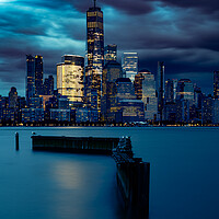 Buy canvas prints of Blue Hour Clouds Over Lower Manhattan  by Chris Lord