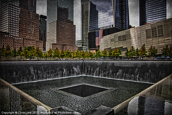 9/11 Memorial, Ground Zero, NYC Picture Board by Chris Lord