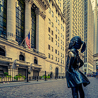 Buy canvas prints of Fearless Girl by Chris Lord