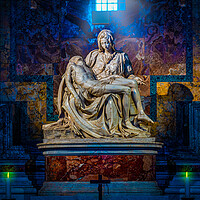 Buy canvas prints of La Madonna della Pietà by Chris Lord