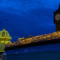 Buy canvas prints of Brighton Pier At Night by Chris Lord