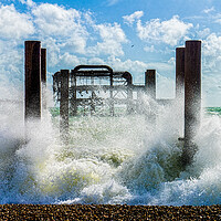 Buy canvas prints of Big Splash By The West Pier by Chris Lord