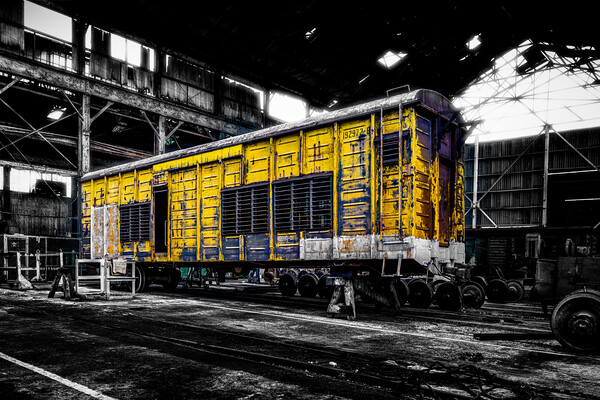 Abandoned Train Shed Picture Board by Chris Lord