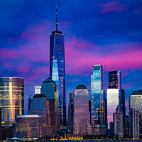 Buy canvas prints of Blue Hour Downtown Manhattan by Chris Lord