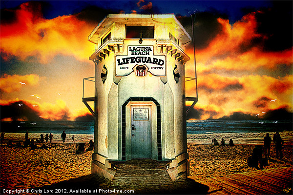 Laguna Beach Lifeguard HQ Picture Board by Chris Lord