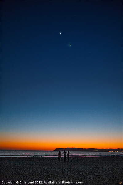 Twilight At Coronado Beach Picture Board by Chris Lord