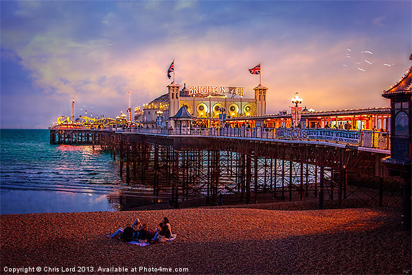 Brighton Pier at Dusk Picture Board by Chris Lord