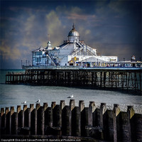 Buy canvas prints of Eastbourne Breakwater and Pier by Chris Lord