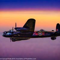 Buy canvas prints of Lancaster at Dawn by Chris Lord