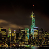 Buy canvas prints of Downtown Manhattan At Night by Chris Lord