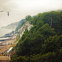 Buy canvas prints of Misty Afternoon In Eastbourne by Chris Lord