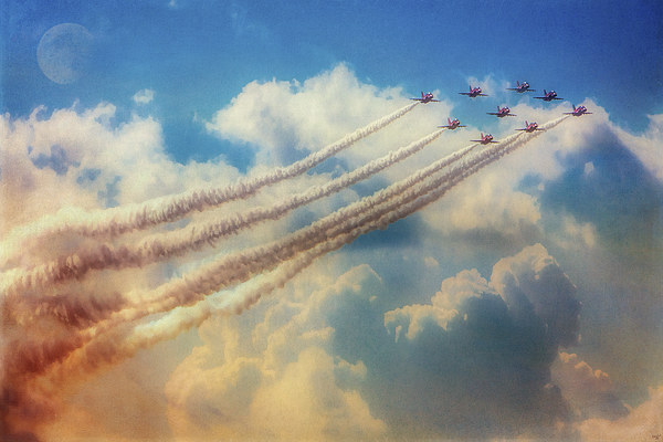 Red Arrows, Smokin The Skies Picture Board by Chris Lord