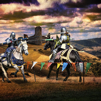 Buy canvas prints of The Joust by Chris Lord