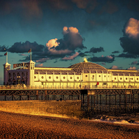 Buy canvas prints of Brighton Pier Sunset by Chris Lord